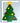 decorative bracket for mailbox or porch in shape of Christmas tree, hand-painted in bright colors, first side of object

