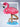 Painted Pink flamingo bracket on a white frame against a gray background
