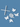 A set of white decorative pvc cutouts, including a crosspiece,  four butterflies, and one flower pieces, arranged on a solid blue background. Pieces are part of a DIY kit to paint and assemble as a mobile.