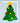decorative bracket for mailbox or porch in shape of Christmas tree, hand-painted in bright colors, opposite side of object