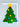 decorative bracket for mailbox or porch in shape of Christmas tree, hand-painted in bright colors, opposite side of object