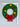decorative bracket for mailbox or porches in shape of a holiday wreath, hand-painted in bright colors; opposite side shown
