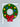 decorative bracket for mailbox or porches in shape of a holiday wreath, hand-painted in bright colors; bracket is two- sided with both sides hand-painted