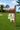 white pvc mailbox bracket in shape of hot air balloon on brown mailbox post