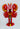 A colorful hand-painted lobster wall decor made from weather-resistant pvc, featuring a vibrant red lobster with yellow, orange, and light blue accents, set against a plain white background.