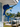 pvc weather-resistant bracket in shape of a sailfish hand-painted in bright colors mounted on a porch by a boat dock
