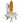 A white PVC squirrel feeder designed to look like a picnic table, holding a cob of corn. Image includes dimensions
