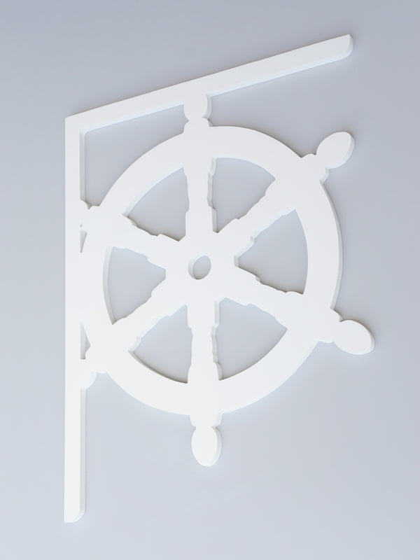 Ship Wheel Decorative Bracket-Nature Brackets