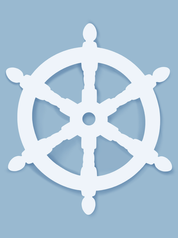 Ship Wheel Wall Art-Nature Brackets
