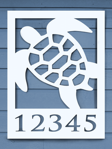 Sea Turtle House Plaque 12”